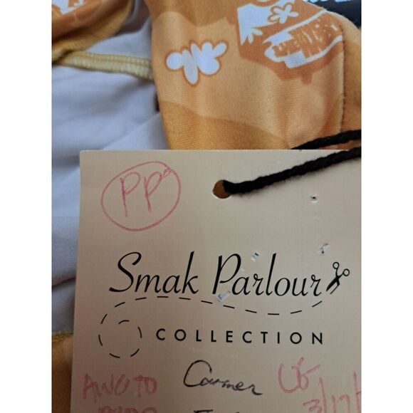 Unique Vintage X Smak Palour Top Shirt Scooby Doo Yellow Mock Turtle Size Medium - Picture 7 of 8